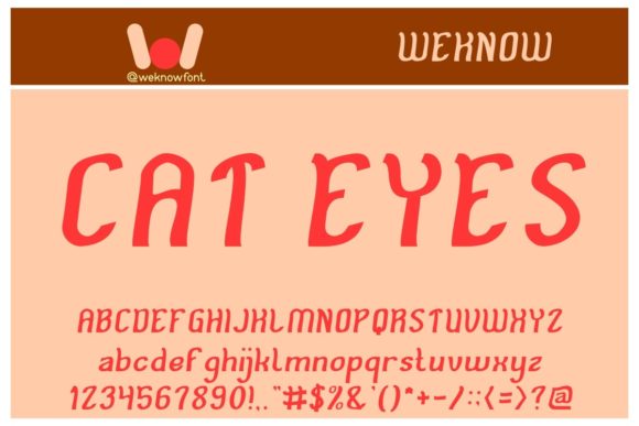 Cat Eyes: A Wavy Display Font for Web Design