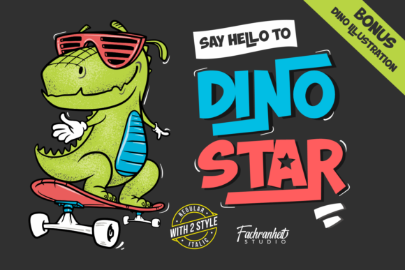 Dino Star Font for Business Branding and Design