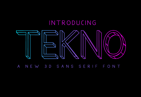 Discover Tekno: A 3D Display Font for Bold Branding