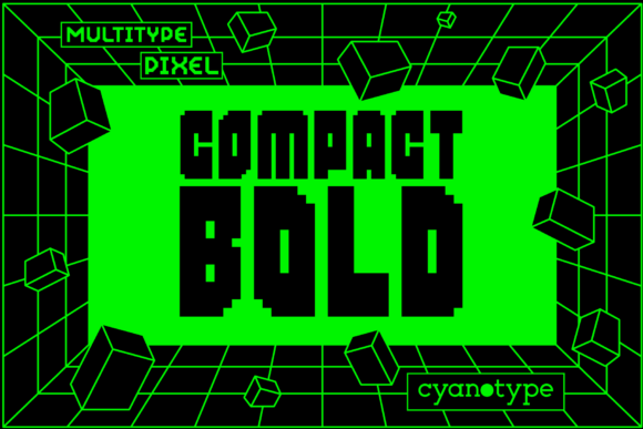 MultiType Pixel Compact Bold for Web Design Projects
