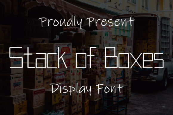 Stack of Boxes Font for Handmade Creations