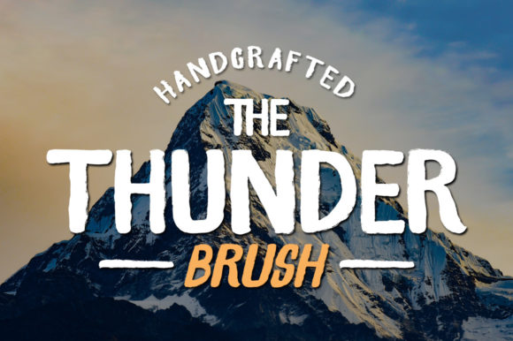 Thunder Brush: A Bold Display Font for Impactful Design